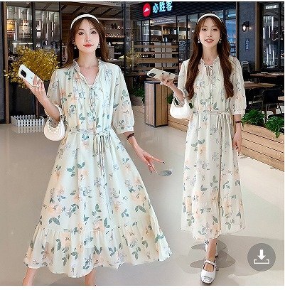 ファッションワンピース L フラワー拍卖