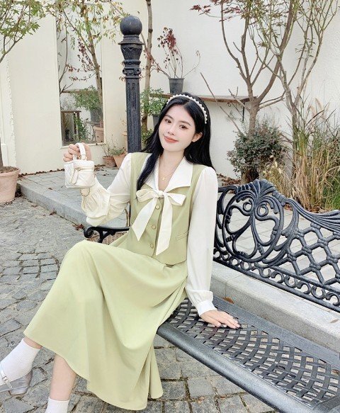 【大きいサイズM-4XL】ファッションワンピース XL グリーン拍卖