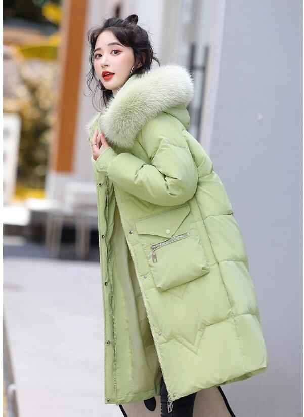 コットン コート 秋冬 レディース ひざ丈 暖かい 大きいサイズあり 3XL グリーン拍卖