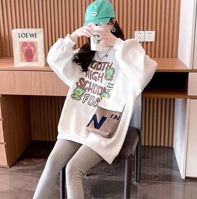 長袖パーカー 春秋 ゆったり 大きいサイズあり 3XL ホワイト拍卖