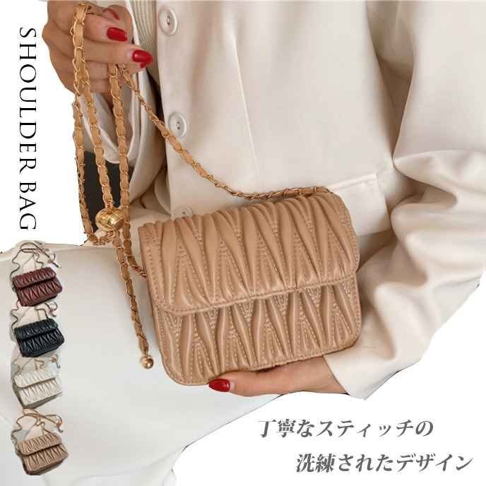 ショルダーバッグ トートバッグ チェーン 軽量 日常 通勤通学 フリー カーキ拍卖