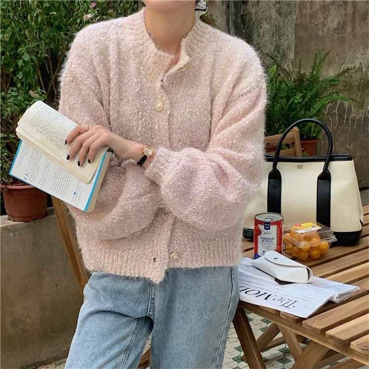 ギャザリング スリム お出かけ カーディガン フリー ピンク拍卖