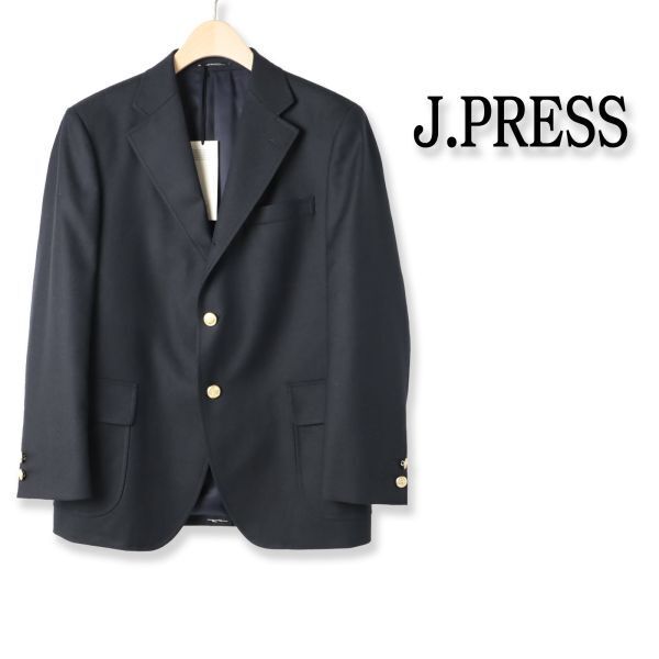 428④ 新品◆ J.PRESS ジェイプレス 定番 ペピンメリノトロピカル 紺ブレザー テーラードジャケット 金ボタン ビジネス ジャケット 秋冬 A4拍卖