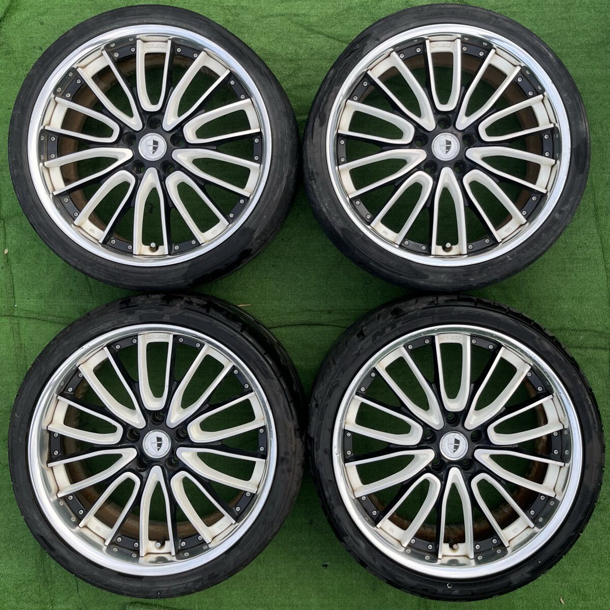 深リム WORK シュバート 20インチ 8.5J +26 +38 PCD114.3 5穴 クラウン マークX スカイライン フーガ アルファード エスティマ拍卖