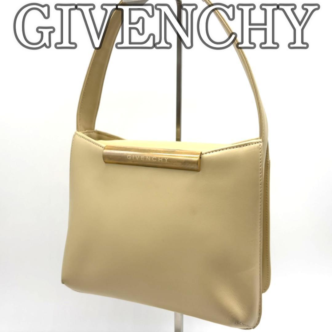 【レア良品】GIVENCHY ジバンシー ハンドバッグ バック クリーム色拍卖