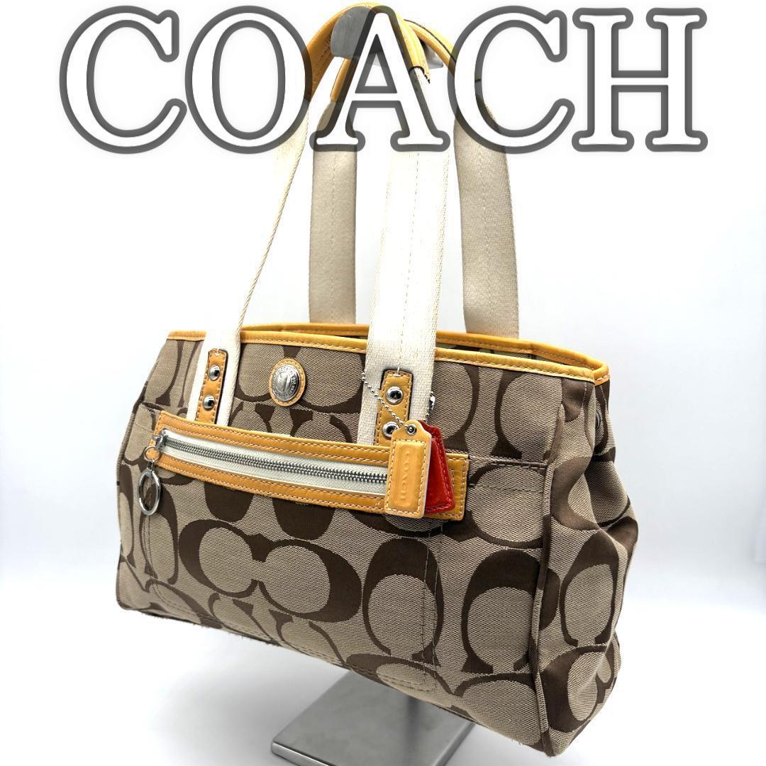 Y2K Coach Signature Yellow Canvas Tote拍卖