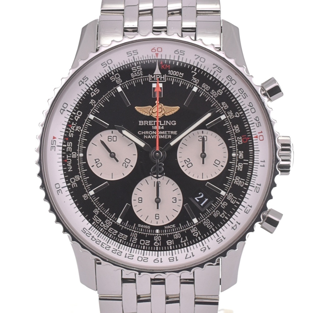 ブライトリング BREITLING AB0120 ナビタイマー 01 クロノグラフ デイト 自動巻き メンズ 良品 箱付き I#142509拍卖