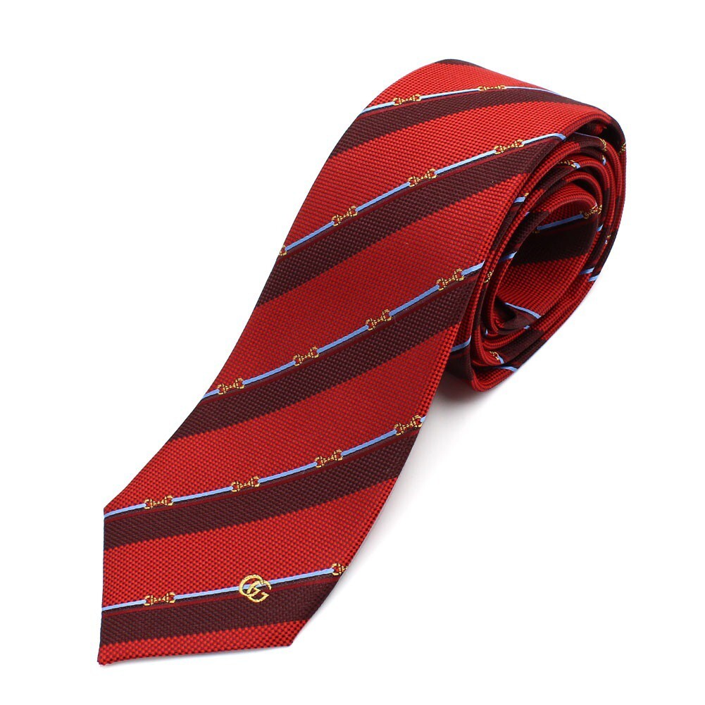 GUCCI グッチ 765041-4EABA-6469 ネクタイ TIE ホースビット シルクジャカード メンズ拍卖