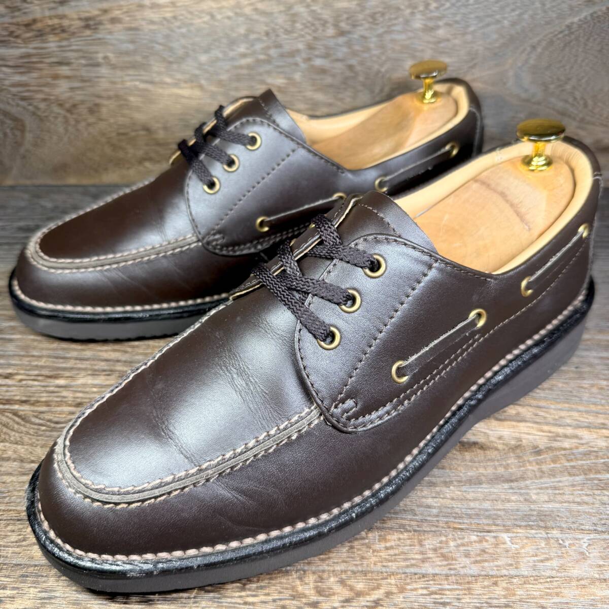 【極美品】◆Regal Walker◆リーガルウォーカー 26.0cm デッキシューズ ブラウン ビジネスシューズ メンズ 革靴 靴 レザー 中古 即決拍卖