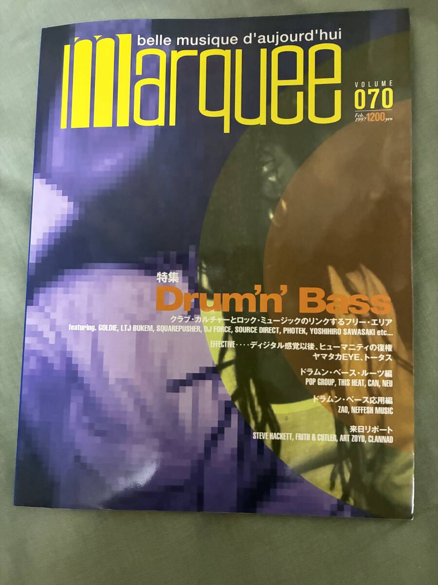 本です マーキー(MARQUEE)VOL.70、特集ドラムン・ベース、クラブカルチャー、ポップ・グループ、ディス・ヒート、カン、ヨシコ・セファー拍卖