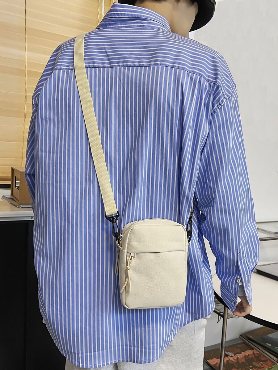 バッグ メンズ ショルダーパック シンプルモダン ソリッドカラー ミニショルダーバッグ、カジュアル デイリー 軽量 撥水ナイロン拍卖