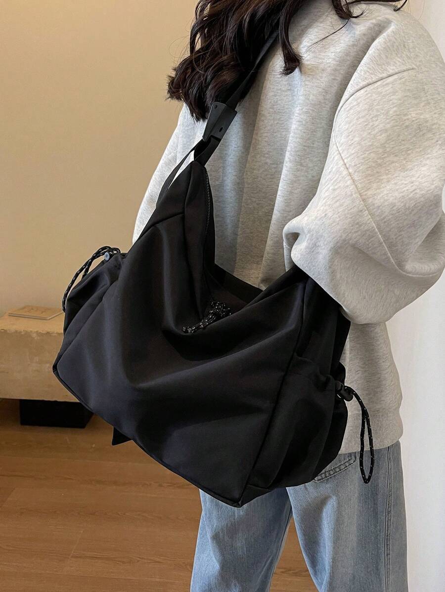 バッグ レディース ショルダーバッグ ユニセックス 大容量 防水ナイロンショルダーバッグ、ライディングクロスボディバッグ拍卖