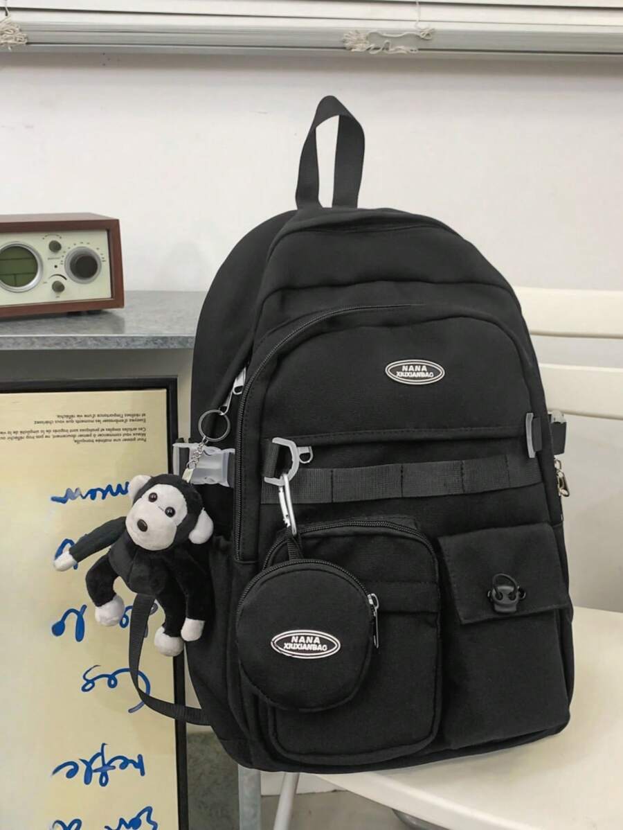 バッグ メンズ バックパック ナイロン製 大容量 シングルハンドストラップ ジップ付き ユニバーシティスタイル ファッションバック拍卖