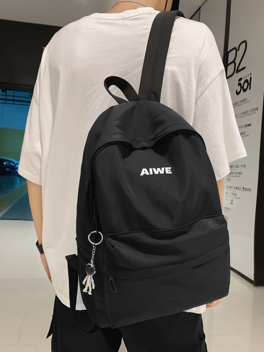 バッグ メンズ バックパック ミニマリスト ソリッドカラー ナイロンバックパック、桃の木チャーム クリスマス メンズバッグ バケー拍卖