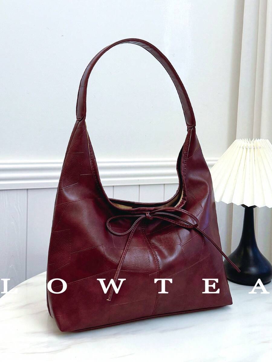 バッグ レディース トートバッグ 1個 レディース 無地 PU レザー ポータブル マグネットスナップ クロージャー トートバッグ拍卖