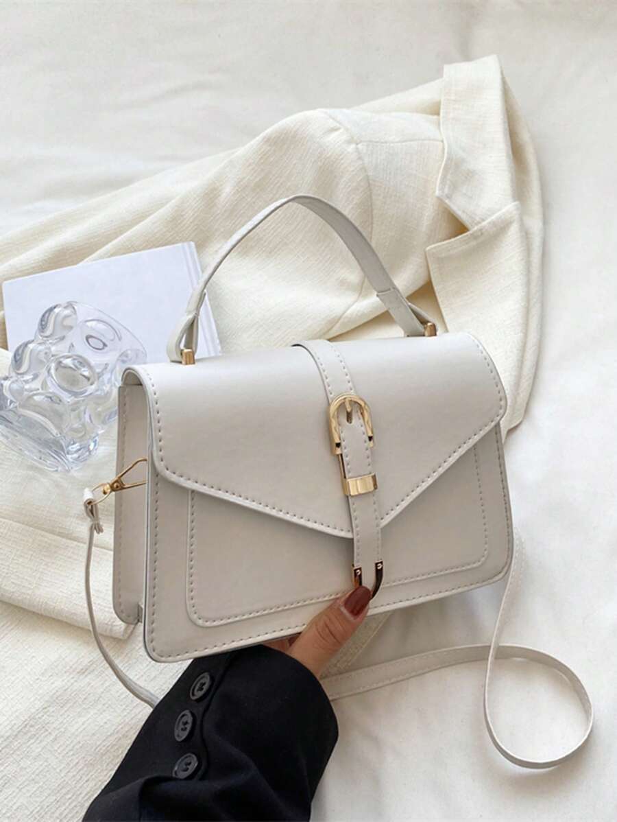 バッグ レディース ハンドバッグ バックルデコレーション スクエアバッグ拍卖
