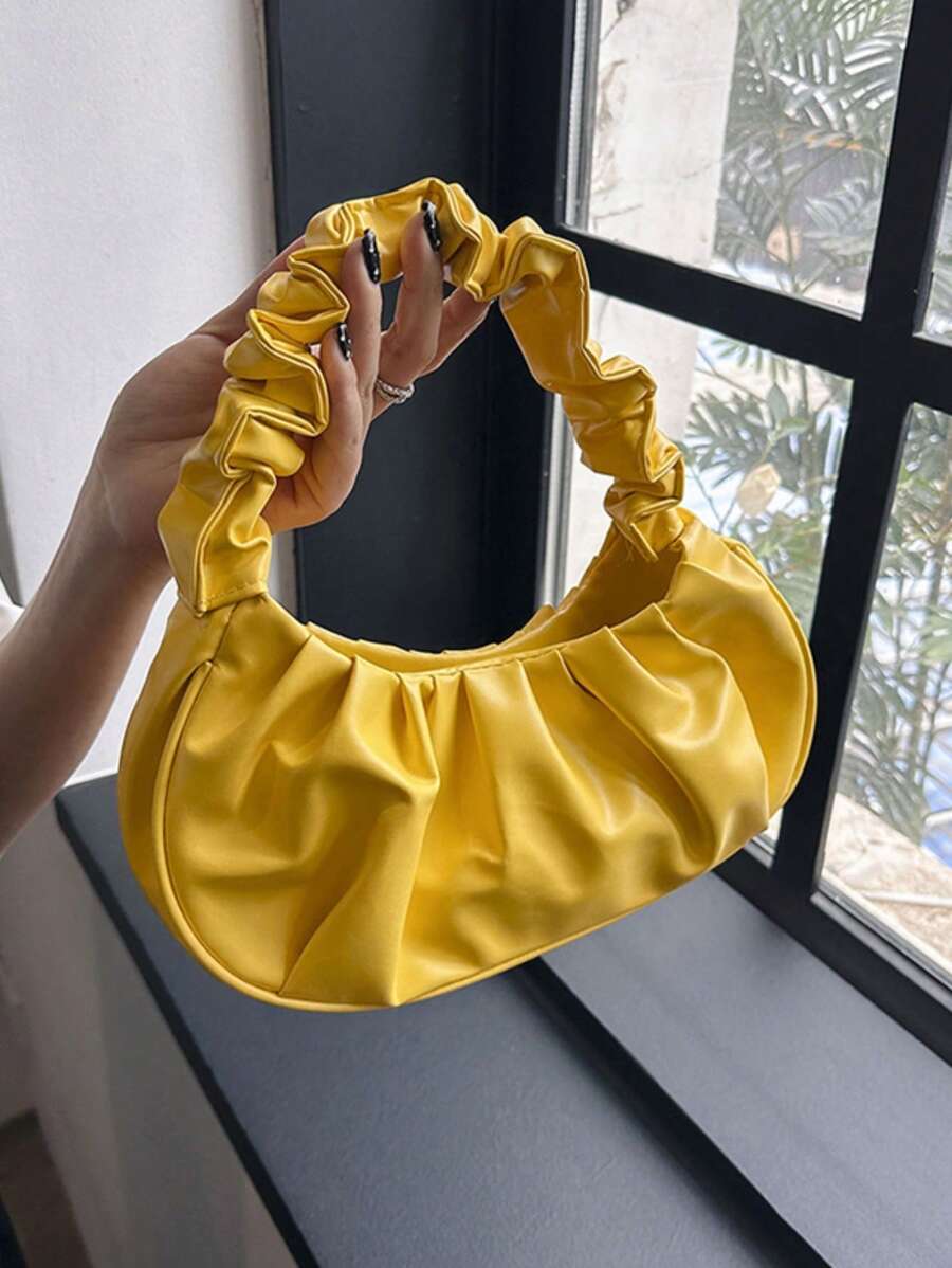 バッグ レディース ショルダーバッグ ファッショナブルな新作 魅力的なクラウドバッグ プリーツ入り ショルダーバッグ レディース拍卖