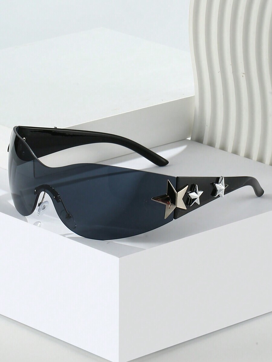 アクセサリー レディース アイアクセサリー 1個 大きなフレーム マルチカラー Y2Kレディースファッショングラス、スポーツファッ拍卖