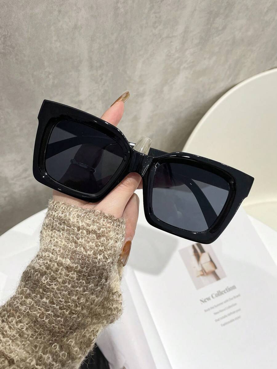 アクセサリー レディース アイアクセサリー 1個 女性用プラスチック製四角フレームファッショングラス 日常使用用 サングラス ビー拍卖