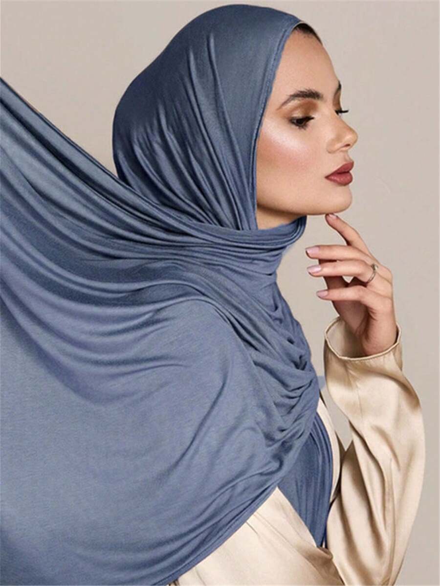 アクセサリー レディース スカーフ 新デザイン ラージサイズ ジャージ ヒジャブ ショール 無地 ソフト トルコ風ターバン レディ拍卖