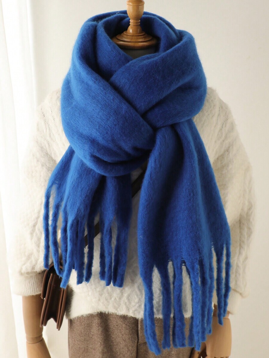 アクセサリー レディース スカーフ 1個 女性用冬用スカーフ、ホースヘア調ブラックイミテーションカシミア ショール&ラップ、厚手で拍卖