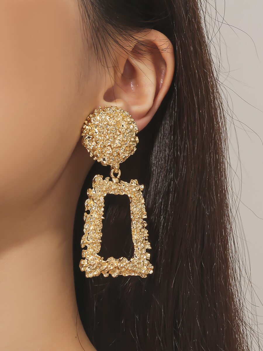 ジュエリー レディース イヤーアクセサリー ヨーロッパ風アンティーク アメリカ 金属製 テクスチャー ウォータードロップ型 モード拍卖