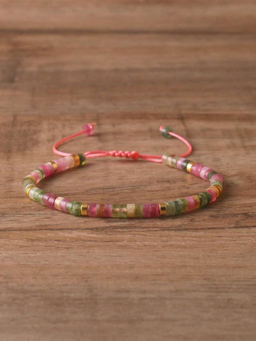 ジュエリー レディース ブレスレット ストリング 1個 ピカソジャスパー ビーズ ブレスレット、調節可能、高品質、ミニマリストブレ拍卖