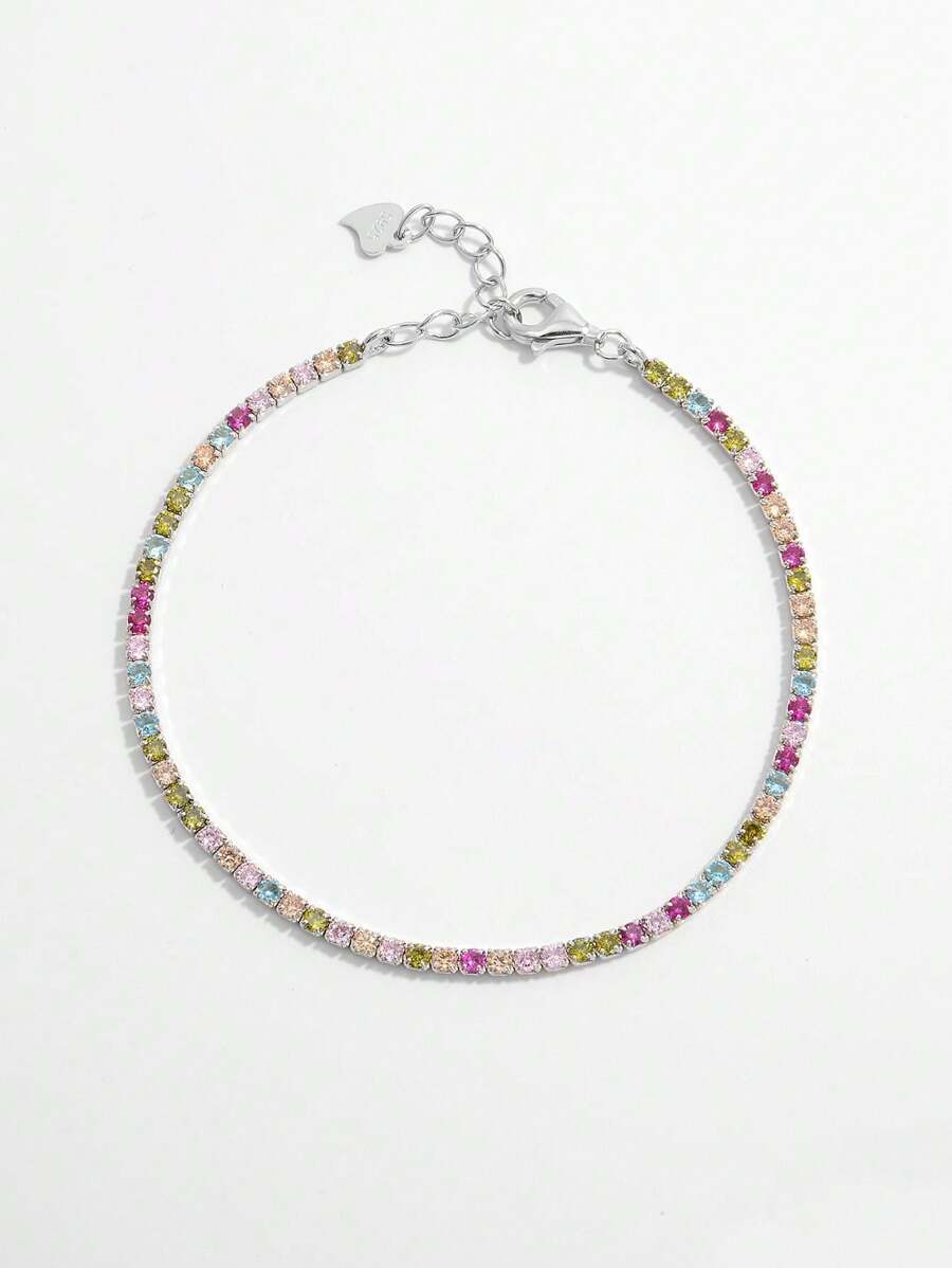 ジュエリー レディース ブレスレット チェーン 1個 ゴージャス 輝く エレガント ファッショナブル スターリングシルバー925拍卖