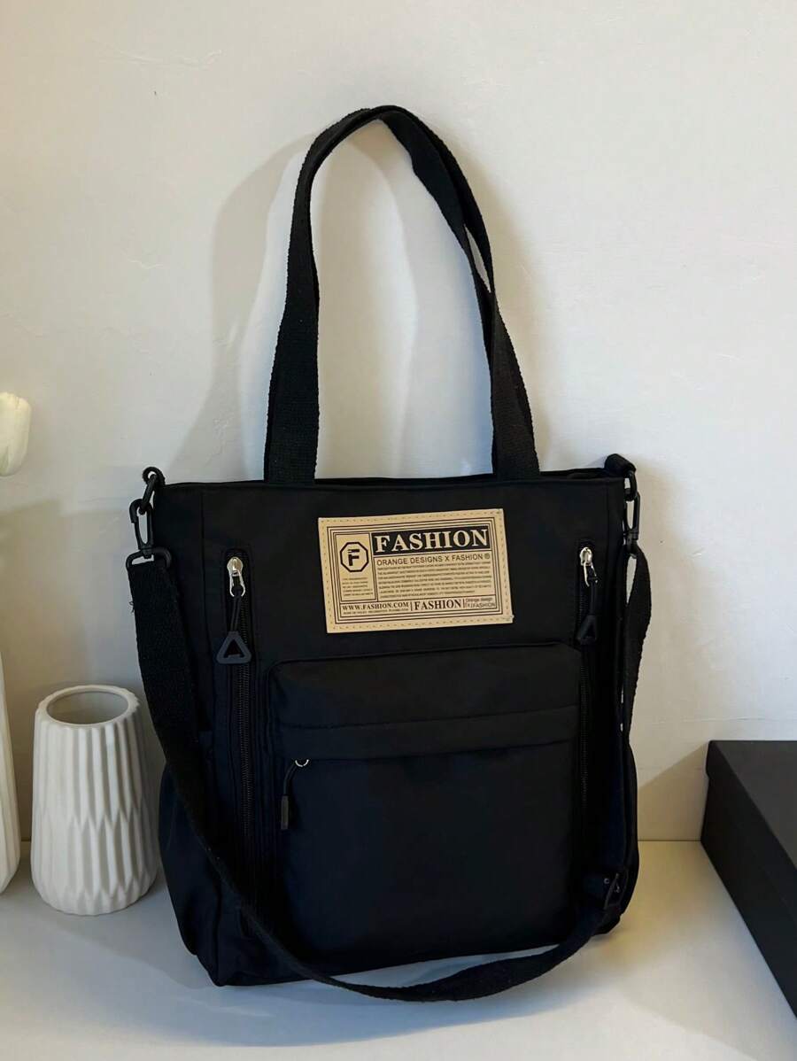 バッグ レディース トートバッグ ファッショナブルなカジュアル スタイリッシュ大容量レタープリントトートバッグ、ショルダーバッグ、拍卖