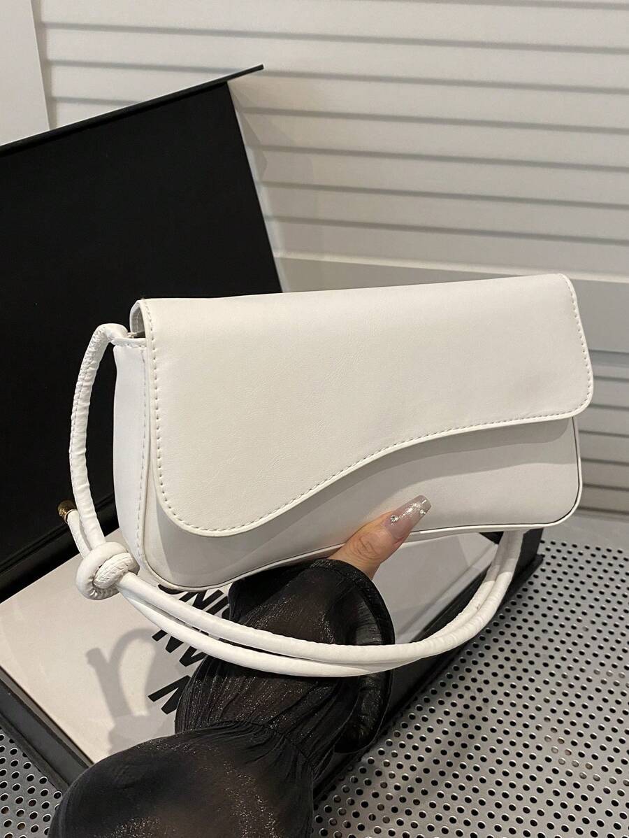 バッグ レディース ショルダーバッグ ファッショナブルな無地非対称フラップ調整可能ショルダーバッグ、ショッピング、財布、買い物、若拍卖