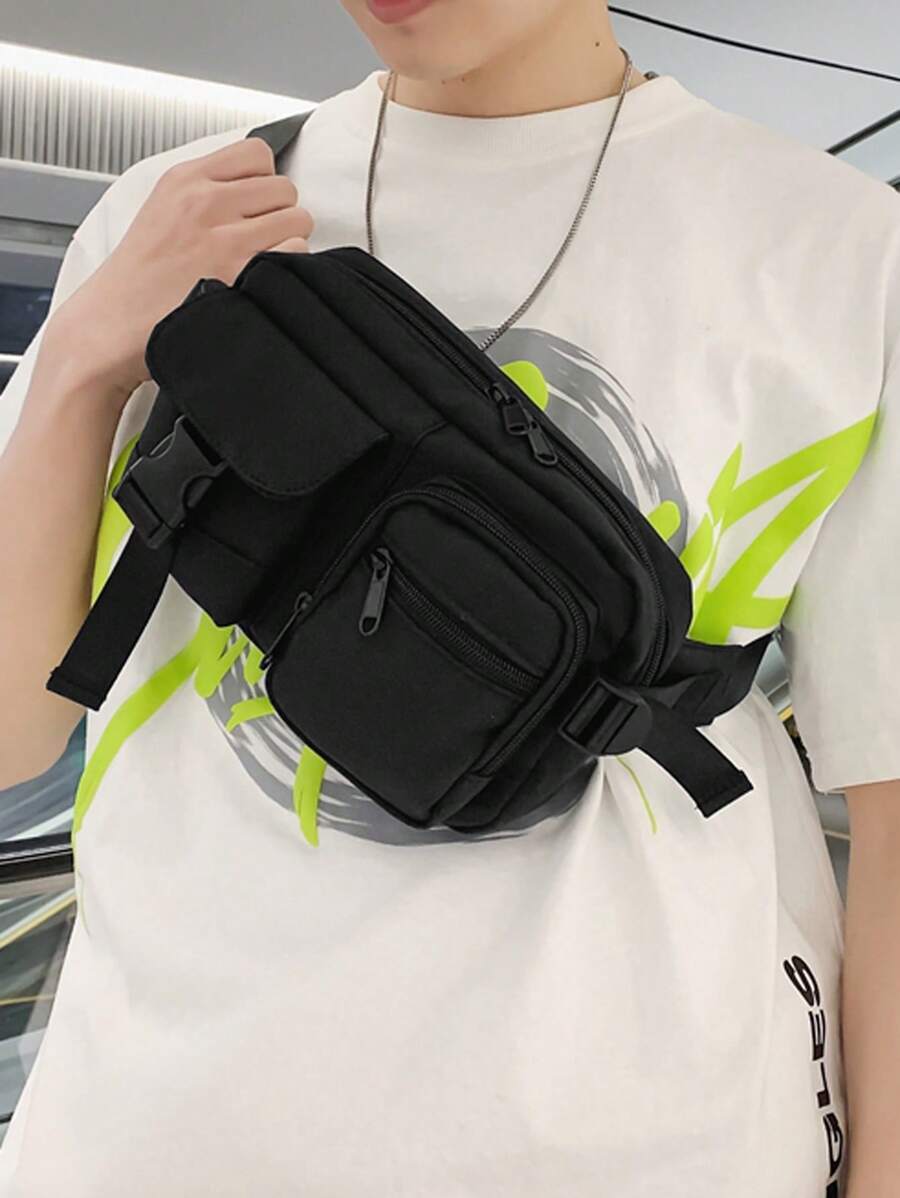 バッグ メンズ ウエストバッグ ミニマリスト ウェストポーチ マルチポケット ハンサムなチェストバッグ、大容量マルチポケットクロス拍卖