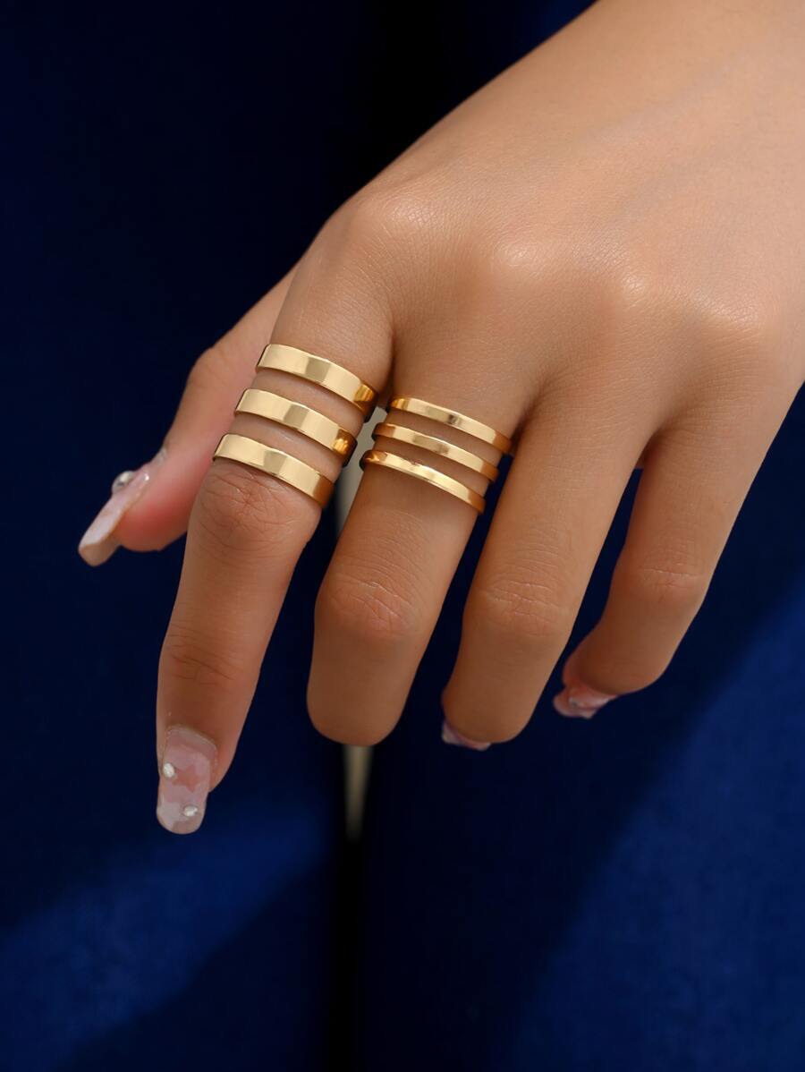 リング レディース セット 2個/セット ホロアウト リング拍卖