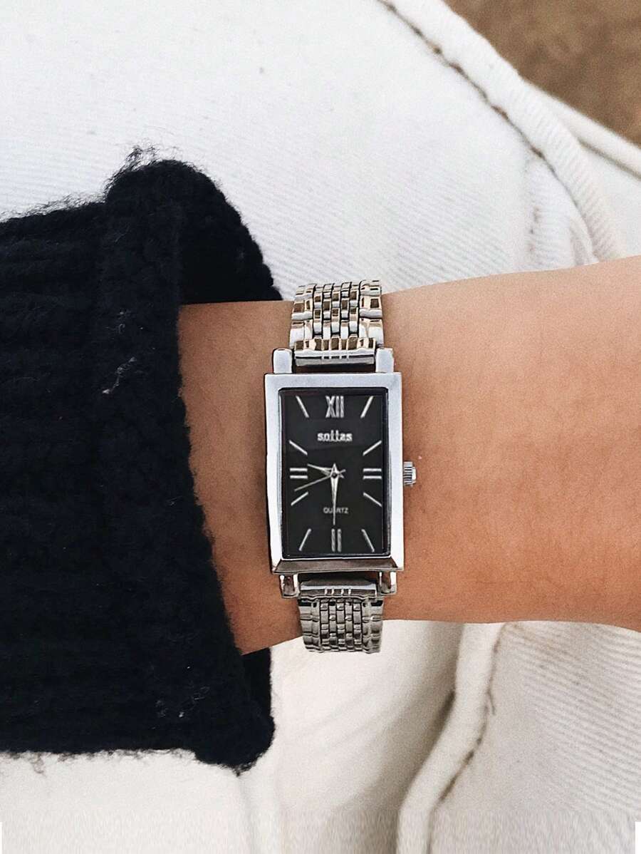 腕時計 レディース クォーツ 新しいスタイル ミニマリスト スクエア 腕時計 レディース、学生、韓国ファッション、エレガント、カジ拍卖