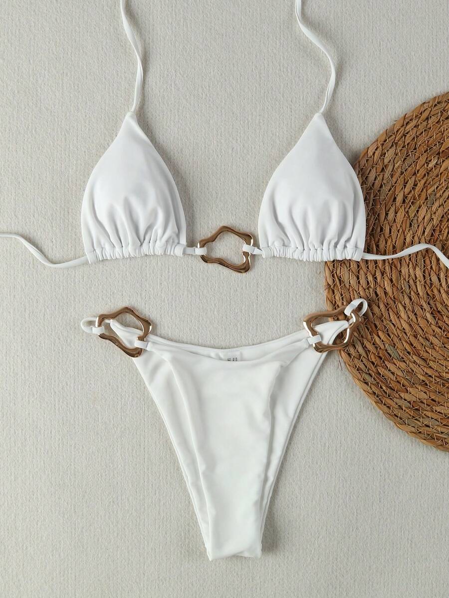 レディース 水着 ビキニセット ポロベド公式セクシーなソリッドカラープリント ハイウエストビキニ拍卖