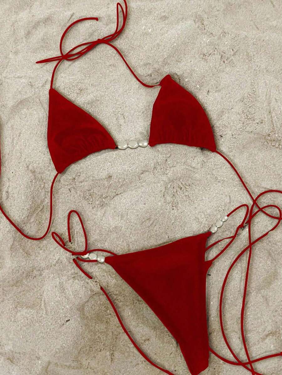 レディース 水着 ビキニセット オフィシャル レディース セクシー 無地 ビキニセット拍卖