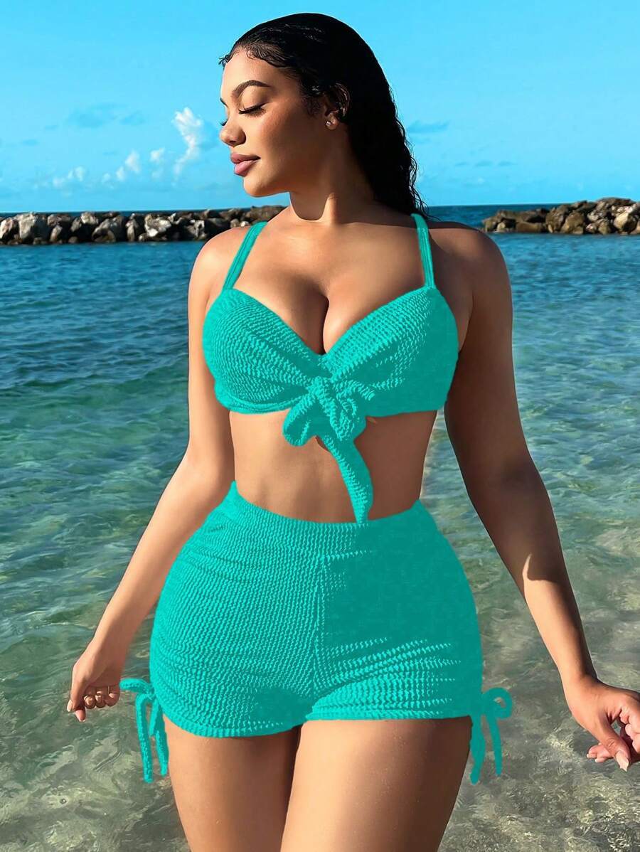 レディース 水着 ビキニセット レディース 無地 ビキニセット、バカンスとビーチ用拍卖