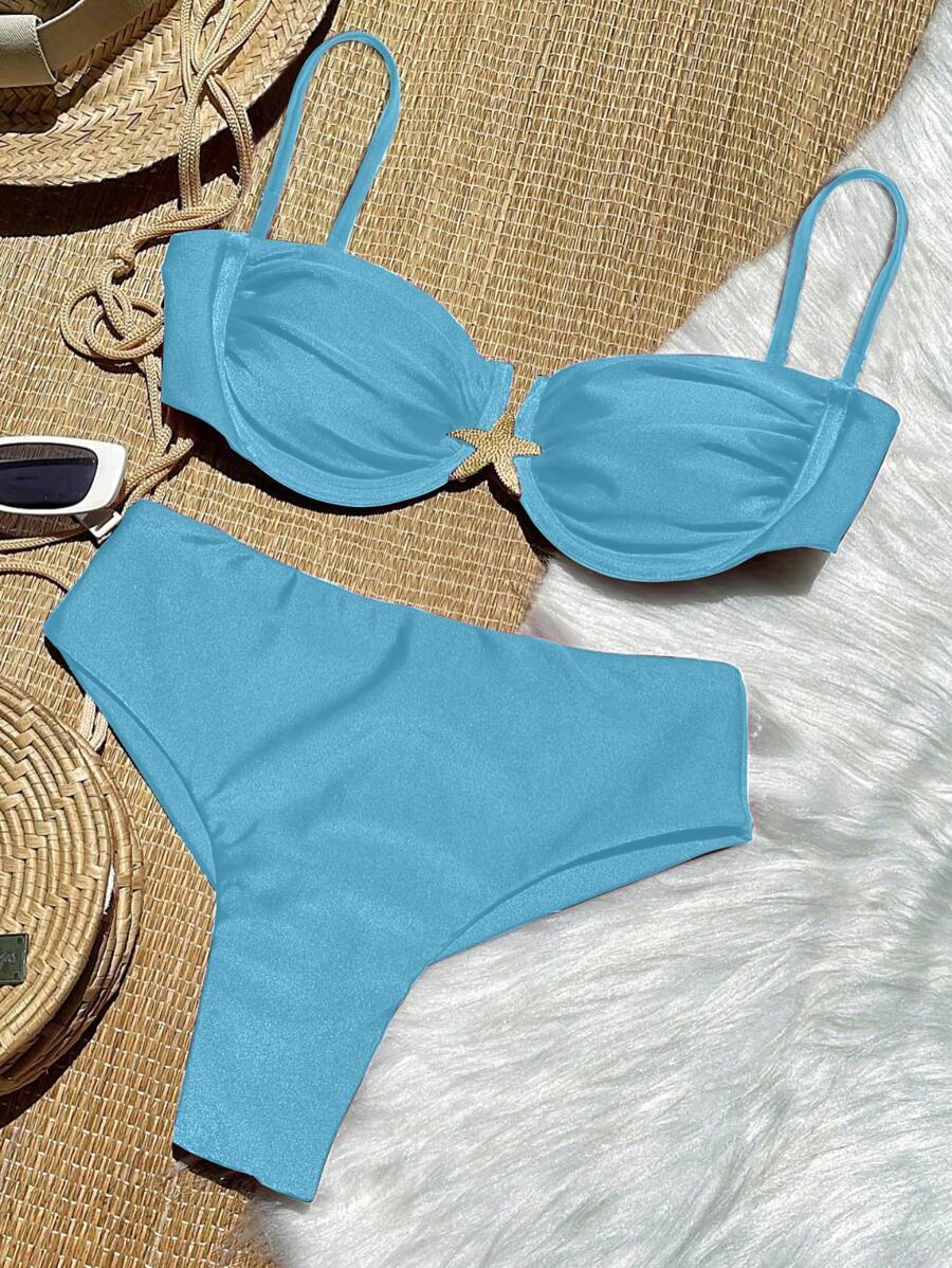 レディース 水着 ビキニセット 欧米風 新デザイン ワイン レッド 無地 シンプル セクシー スチールカップ プッシュアップ 細ス拍卖