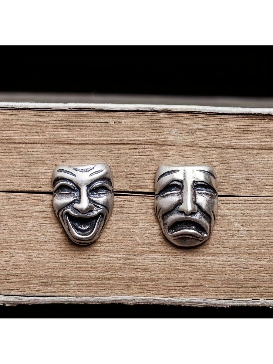 ジュエリー メンズ イヤーアクセサリー 1ペア ビンテージ シルバー パンク ピアス、ゴシック調 & しかめっ面 ユニセックスの日拍卖