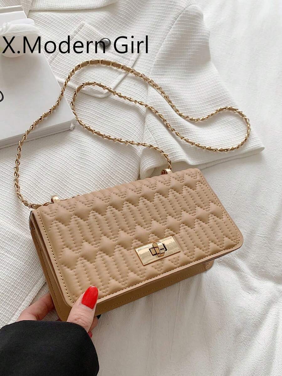 バッグ レディース ショルダーバッグ キルト ダイヤモンドチェーン ショルダーバッグ拍卖