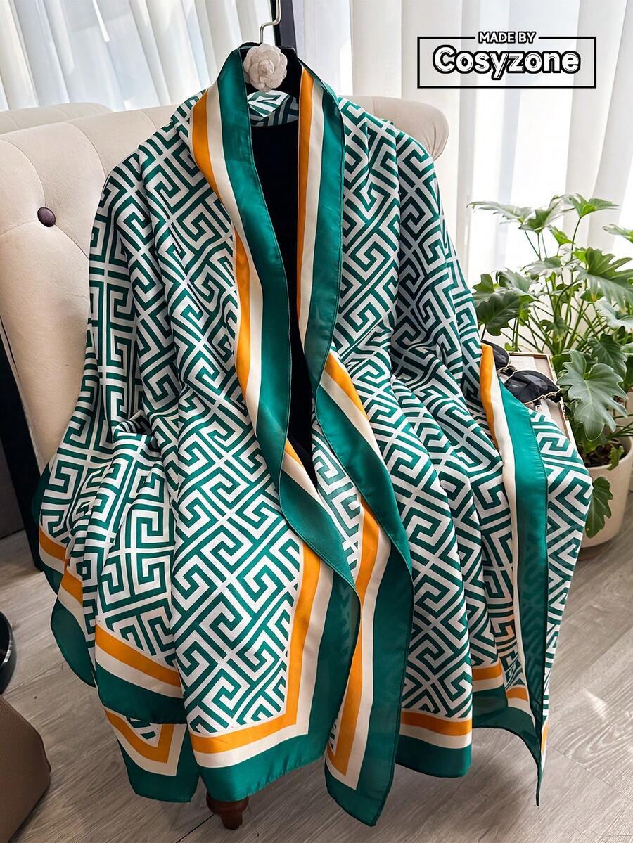 アクセサリー レディース スカーフ 1個 エレガントなフェイクシルクのツバキ柄スカーフ、レディースファッション 多用途ビーチラップ拍卖