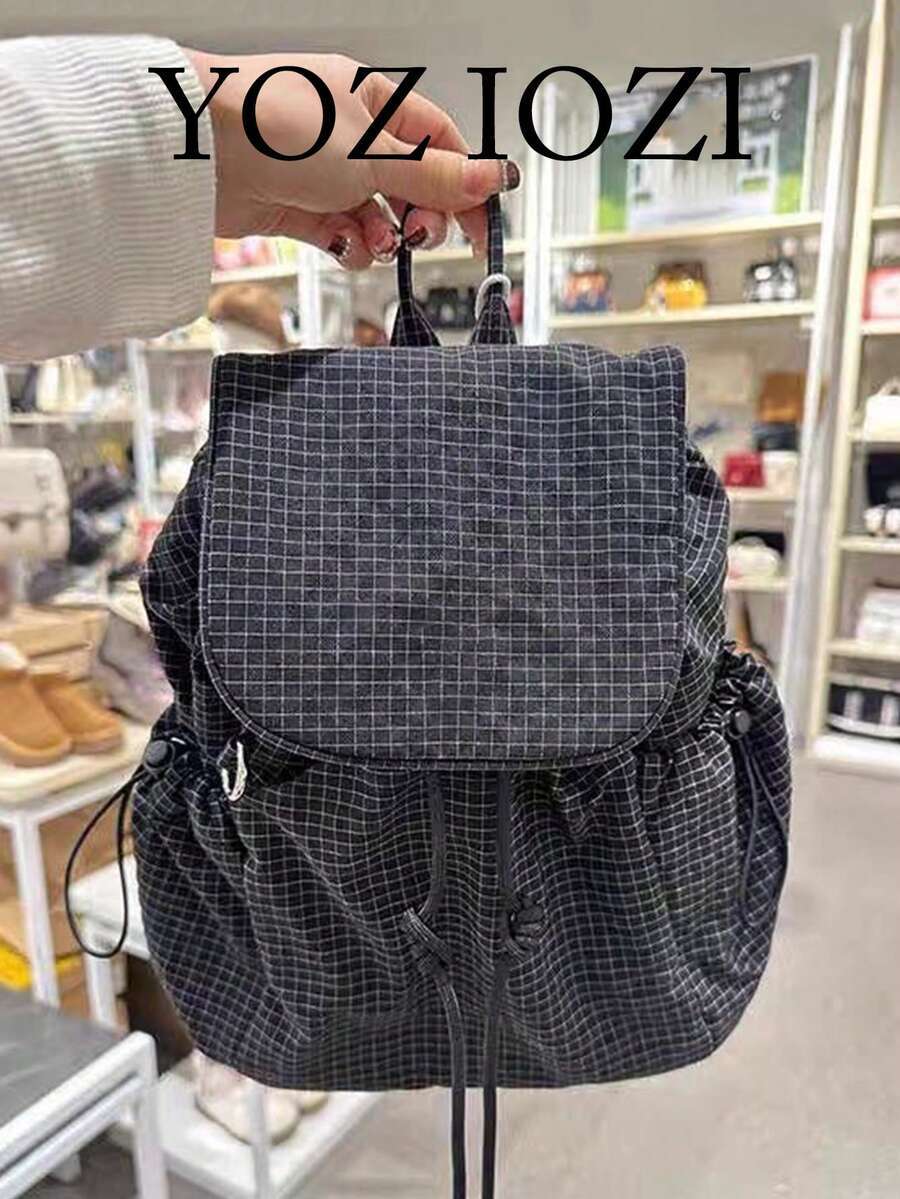 バッグ レディース バックパック ファッショナブルな軽量キャンパスバックパック、ヴィンテージ韓国デザイン、カジュアルな大容量バック拍卖