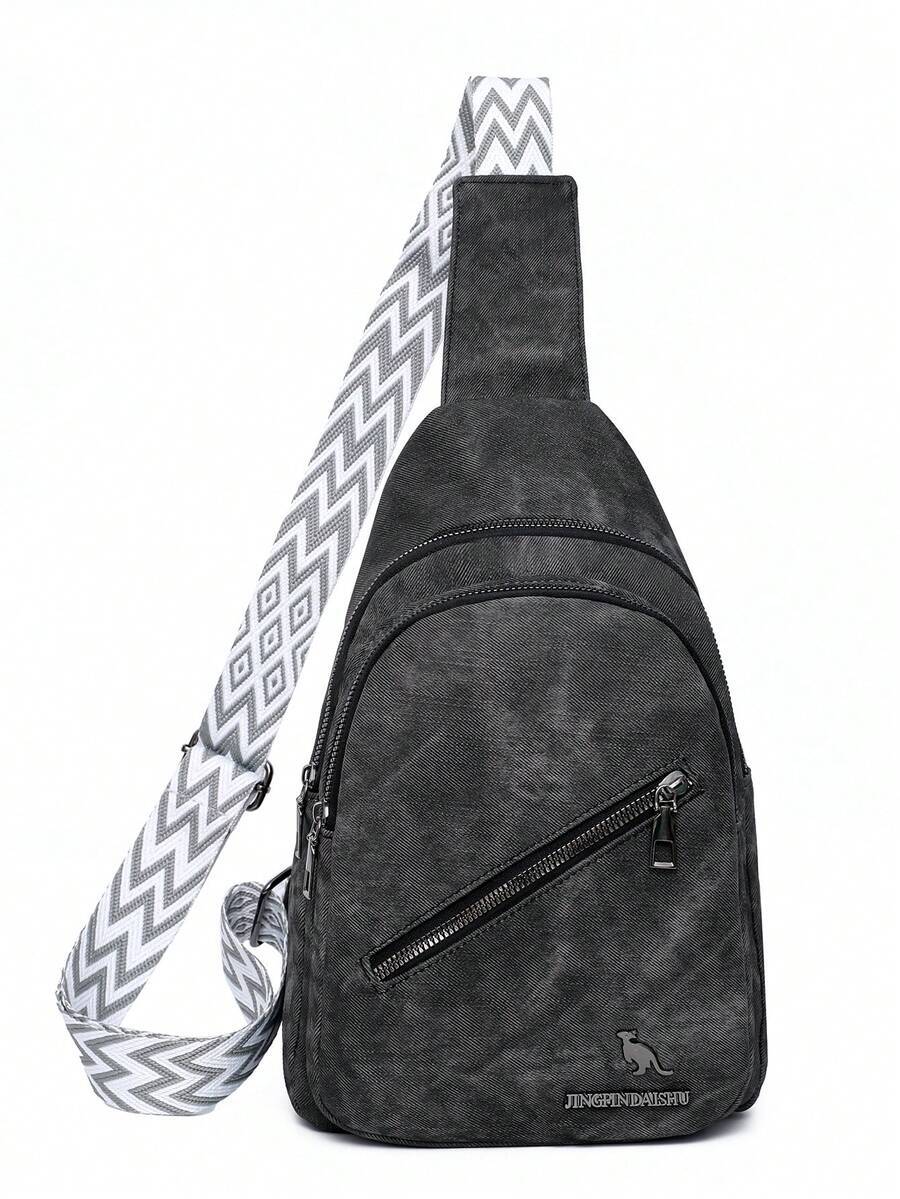 バッグ レディース ウエストバッグ スタイリッシュな無地クロスボディチェストバッグ - 丈夫なポリエステル裏地、ジッパー開閉、調節拍卖