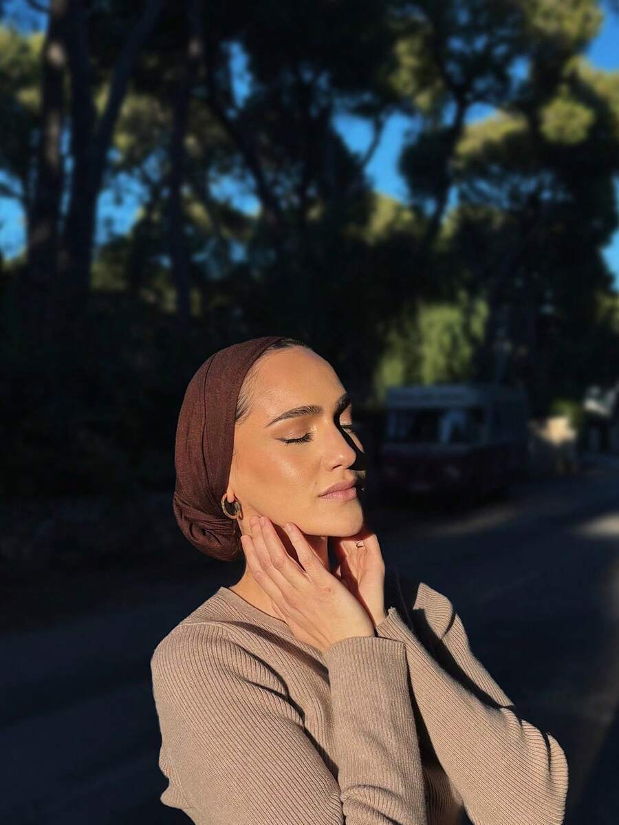 アクセサリー レディース スカーフ 1個 レディース簡単ヒジャブ、クラシックな無地ベーシックラップヘッドスカーフヒジャブ、3通りの拍卖