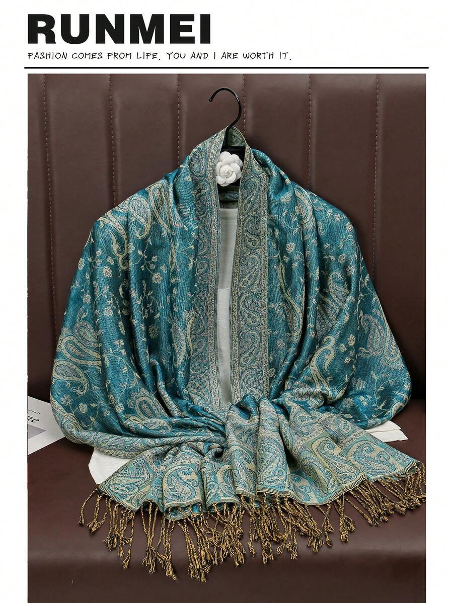 アクセサリー レディース スカーフ 1個 女性用ファッション カシューナッツ柄 ウォーム プリント スカーフ、クラシック ペイズリ拍卖