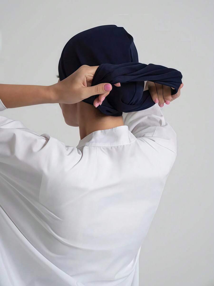 アクセサリー レディース スカーフ 1個 女性用 多用途 クラシック 無地ヘッドスカーフ ヒジャブ、調整可能なターバン風スカーフ、拍卖