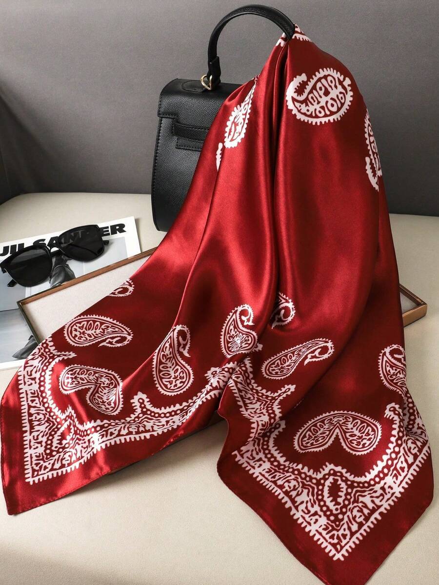 アクセサリー レディース スカーフ 1枚 レトロ プリント柄 ストール レディース ファッションスカーフ、レディースバンダナ、スタ拍卖