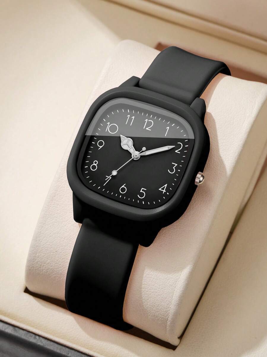 腕時計 レディース クォーツ 1個 レディース シリコン クォーツ 腕時計、ファッション ミニマリスト スクエアダイアル、クラシッ拍卖