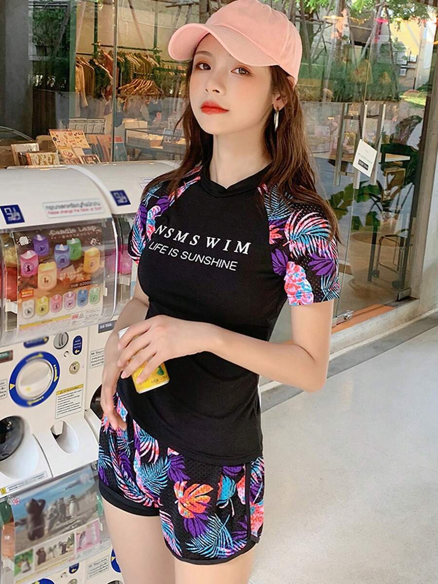 レディース 水着 ビキニセット 水着 レディース 体型カバー 高校生 中学生 3点セットプール スポーティー ママ 水着 ラッシュ拍卖