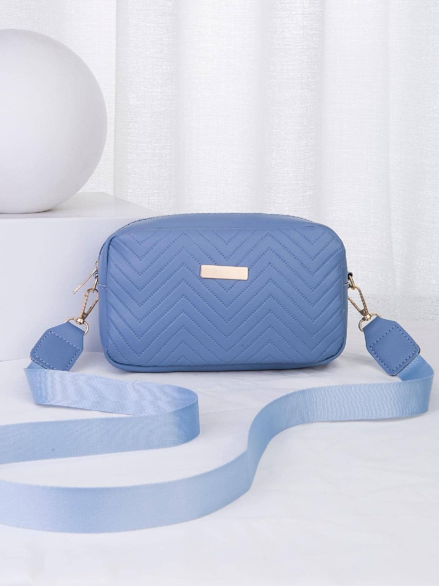 バッグ レディース ショルダーバッグ 1個 ブラック キルト 字柄 型押し小型スクエアショルダー/クロスボディバッグ レディース、拍卖