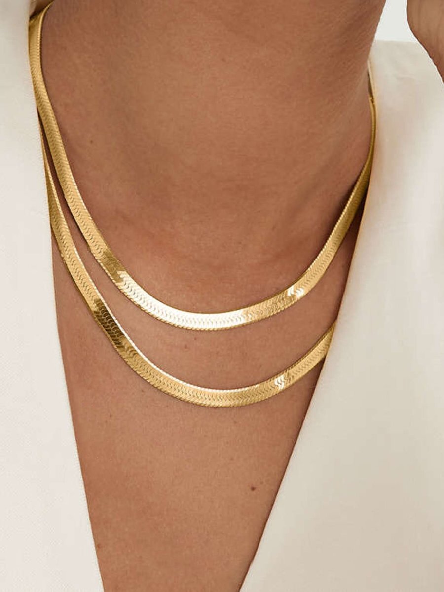 ジュエリー レディース ネックレス レイヤード 17KM 1個 ファッショナブル シンプル 蛇 骨 多層 , パーフェクト 用 休拍卖